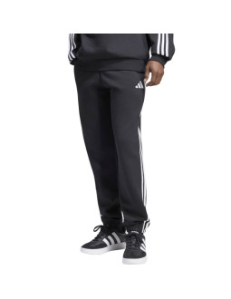 Spodnie męskie adidas essentials 3-stripes fleece tapered cuffed czarne ky6526