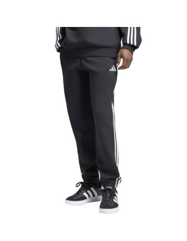 Spodnie męskie adidas essentials 3-stripes fleece tapered cuffed czarne ky6526