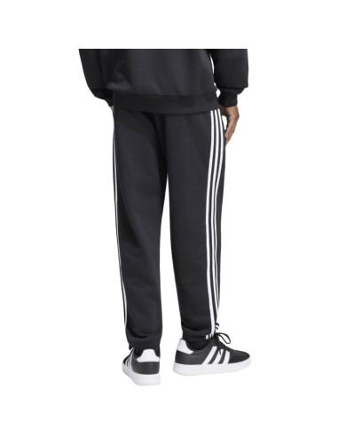 Spodnie męskie adidas essentials 3-stripes fleece tapered cuffed czarne ky6526