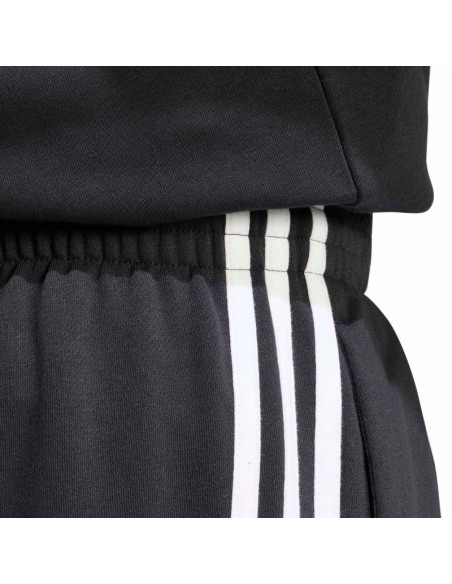 Spodnie męskie adidas essentials 3-stripes fleece tapered cuffed czarne ky6526