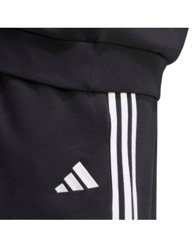 Spodnie męskie adidas essentials 3-stripes fleece tapered cuffed czarne ky6526