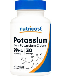 Potassium Citrate 99 Mg - Cytrynian Potasu (30 Kaps.)