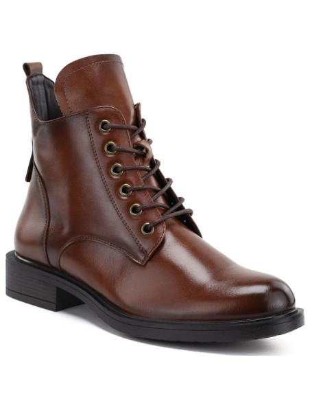 Botki damskie workery ocieplane camel vinceza 58677