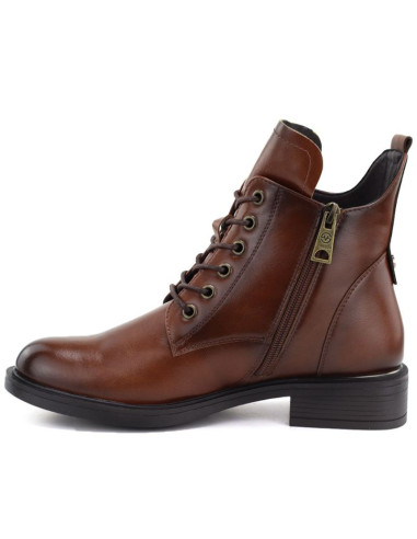 Botki damskie workery ocieplane camel vinceza 58677