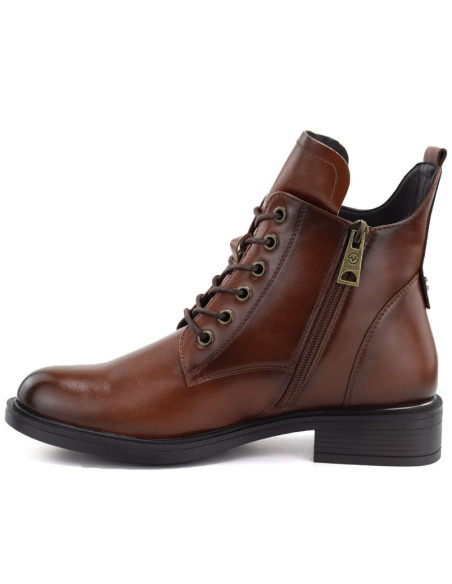 Botki damskie workery ocieplane camel vinceza 58677
