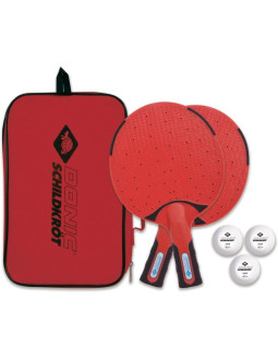 Zestaw do tenisa stołowego outdoor weatherproof 2 rakietki 3 piłeczki donic