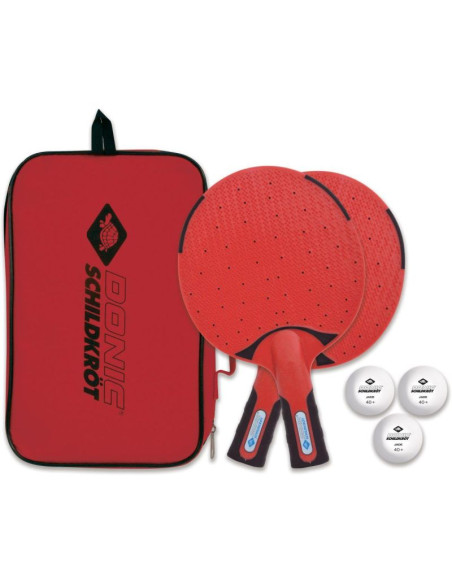 Zestaw do tenisa stołowego outdoor weatherproof 2 rakietki 3 piłeczki donic