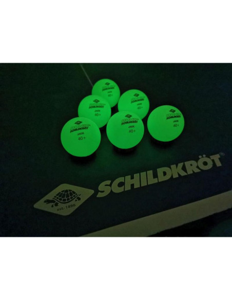 Piłeczki do tenisa stołowego glow in the dark poly 40 6szt donic