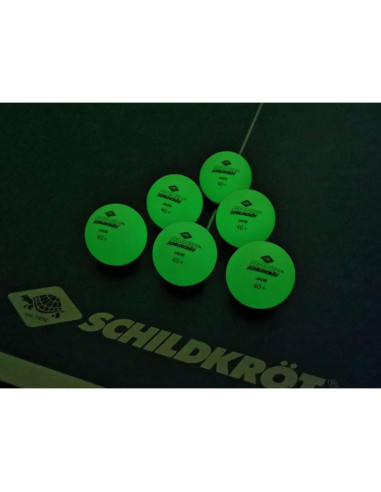 Piłeczki do tenisa stołowego glow in the dark poly 40 6szt donic