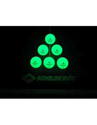 Piłeczki do tenisa stołowego glow in the dark poly 40 6szt donic