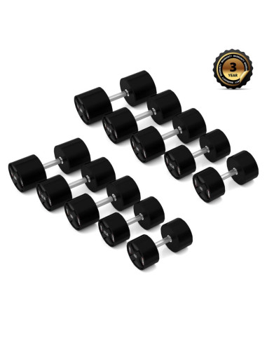 Hpc set zestaw hantli poliuretanowych 2 x 40 - 50 kg cpu (450 kg) hms